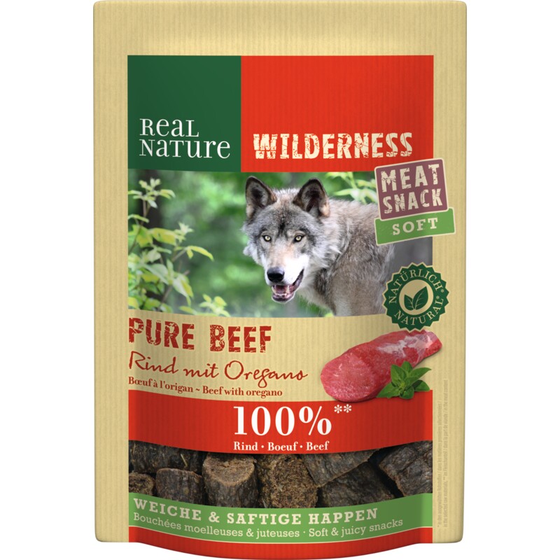 REAL NATURE WILDERNESS Snack viande moelleux 150g Bœuf à l'Origan