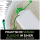 Behälter von kiesoVET, 4 kg 100% natürliche Kieselgur, zeigt Vorteile auf Deutsch und Englisch für biologische Betriebe.