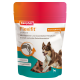 Beaphar Flexifit Snacks für Hunde, mit einem braun-weißen Hund auf der Verpackung, die Vitamine, Omega 3 und Glucosamin hervorhebt.