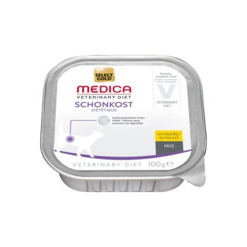 Select Gold Medica Veterinary Diet Schonkost, 100g, diätetisches Haustierfutter für Hunde, mit einer Hühnerpastete-Formel.