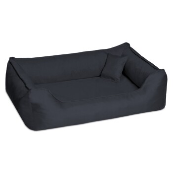 DONALD ORTHO Hundebett Anti Haar M L XL XXL 80 100 120 150cm schwarz 1 m, 25 cm, 75 cm