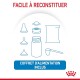 Kit d'alimentation pour animaux avec une bouteille, des tétines, une cuillère et un sac, étiqueté "FACILE À RECONSTITUER" et "COFFRET D'ALIMENTATION INCLUS."