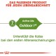 Haustierfutterverpackung mit "Active Life Outdoor 7+" für Katzen ab 7 Jahren, mit Text, der Katzen bei frühen Alterszeichen unterstützt.