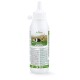 Flasche Aniforte Mite & Flea Free Pulver für Kleintiere, mit einem Meerschweinchen und einem Kaninchen auf dem Etikett, mit detaillierten Anwendungshinweisen.
