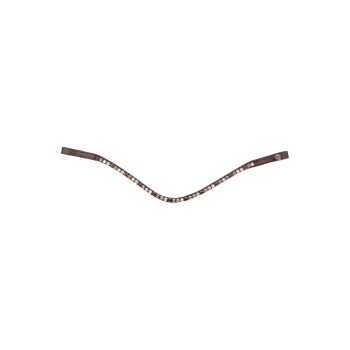 Brauner Haustierhalsband, geschmückt mit funkelnden Strasssteinen, das ein stilvolles und elegantes Design zeigt.