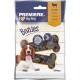 Premiera przysmaków dla psów I Love My Dog Bonies z jagnięciną, opakowanie 200g, z miękkimi przysmakami w kształcie kości i zabawną grafiką psa.