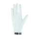 Weiße Roeckl-Handschuh, der mit einer engen Passform ausgestellt wird, mit einer strukturierten Handfläche und einem Handgelenkband mit Roeckl-Branding.