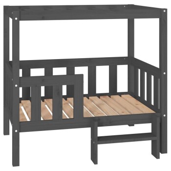 erhöhtes Hundebett aus Kiefernholz grau 73,5 cm, 90 cm, 73,5 cm