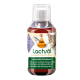 Flasche mit Lachsöl für Katzen, beschriftet mit "Lachsöl", hebt essentielle Fettsäuren hervor, reich an Omega-3 und Omega-6, unterstützt die Haut- und Fellgesundheit.