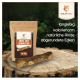 Wildfang Coffee Tree Kauspielzeugverpackung auf Holz, zeigt Haltbarkeit, niedrige Kalorien, natürliche Rinde und abgerundete Kanten.