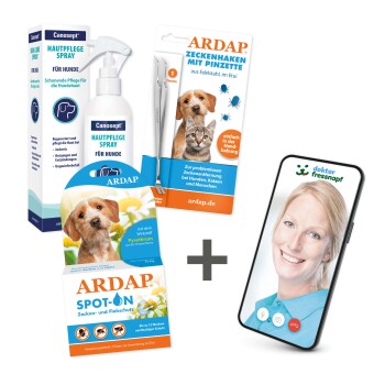 ARDAP Dr. Fressnapf Floh- und Zeckenschutz-Paket für Hunde S