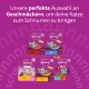 Lila Whiskas-Werbung mit sechs Katzenfutterbeuteln mit Katzen und Näpfen; deutsche Überschrift 'Unsere perfekte Auswahl'