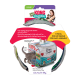 Emballage du jouet KONG Play Spaces pop-up pour chat à l'herbe à chat, avec illustrations de chats, visuel «Happy Camper» et mention «1-piece pop-up design».
