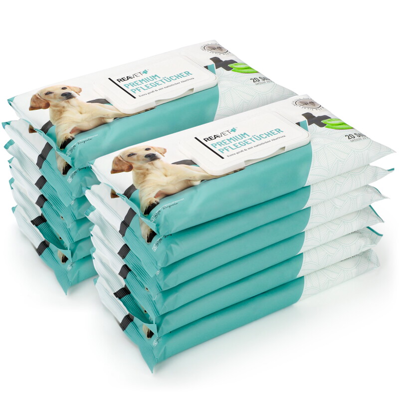REAVET Premium Pflegetücher AloeVera 12x20Stk.