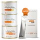 Drei Lucky-Kitty Katzenfutterdosen (95% Fleischanteil: Huhn, Pute, Ente) mit Creamy-Meat Ente Beutel und Schachtel, orangefarbener 'GRATIS'-Abzeichen.