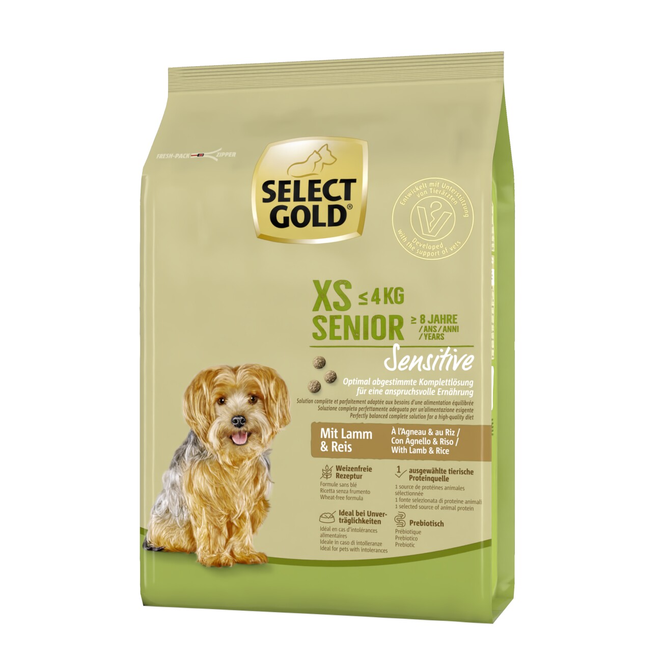 SELECT GOLD Sensitive XS Senior Lamb Rice 1 kg MAXI ZOO