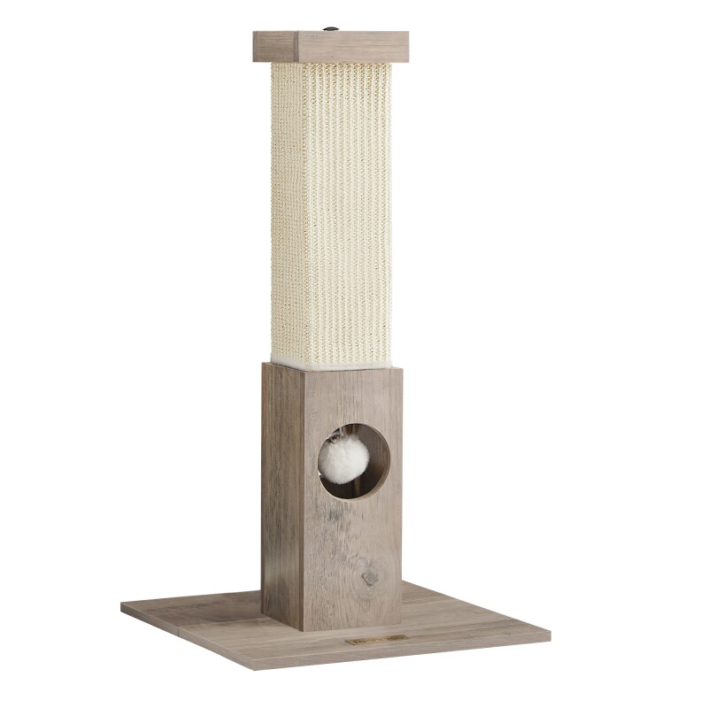 FEANDREA Katzenkratzbaum Kratzsäule 73cm weiß