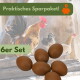 Sechs braune Hühnereier im Vordergrund mit Hennen dahinter; grünes Banner: "Praktisches Sparpaket!" und "6er Set".