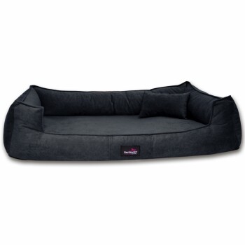 ® BRUCE VELOURS Orthopädisches Hundebett Soft schwarz 1,1 m, 25 cm, 90 cm