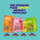 Friandises pour animaux de compagnie Edgard Cooper : Biscuits croustillants, Bouchées pour chiots, Barre de friandises et Bandes, mises en avant pour différentes occasions.