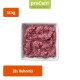 Verpacktes rohes Haustierfutter mit der Aufschrift "proCani Huhn Carnivor" (Hühnchen-Carnivore) mit einer sichtbaren Menge von 28x.