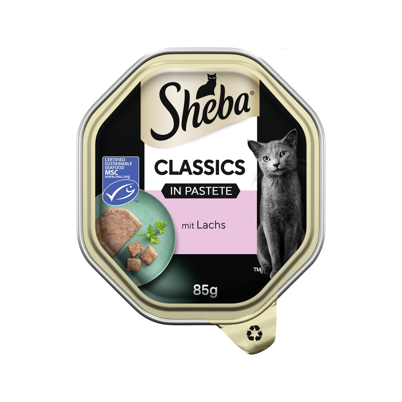 Sheba Classics Nassfutter Katze Adult in Pastete Lachs 22x85 g