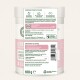 Rosa-weiße Nahrungsergänzungsdose für Hunde mit der Aufschrift 'Complementary feed for dogs', zeigt Fütterungsanleitung, Barcode und '100 g'.