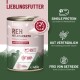 TREAVET Hundefutterdose 'Reh mit Amaranth' (Reh und Amaranth), 400 g; Etikett zeigt 'Single Protein' und 'Frei von Getreide'