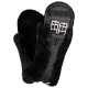 Schwarze Haustierpflege-Handschuhe mit weichem Futter und verstellbaren Riemen, entworfen für Komfort und Benutzerfreundlichkeit.