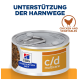 Hill's Prescription Diet c/d Multicare Nassfutter für Katzen, mit Huhn und Gemüse, mit dem Text 'Unterstützung der Harnwege.'