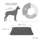 Maße des Hundebetts: 114 cm Länge, 77 cm Breite, 20 cm dick; geeignet für große Rassen wie Deutsche Schäferhunde und Mastiffs.