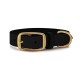 Leder Halsband Schwarz XXL