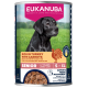 Puszka karmy EUKANUBA — 'Bogata w indyka z marchewką', SENIOR +7 LAT, rozmiary S‑XL, wspomaga kontrolę masy ciała, z olejem z łososia.