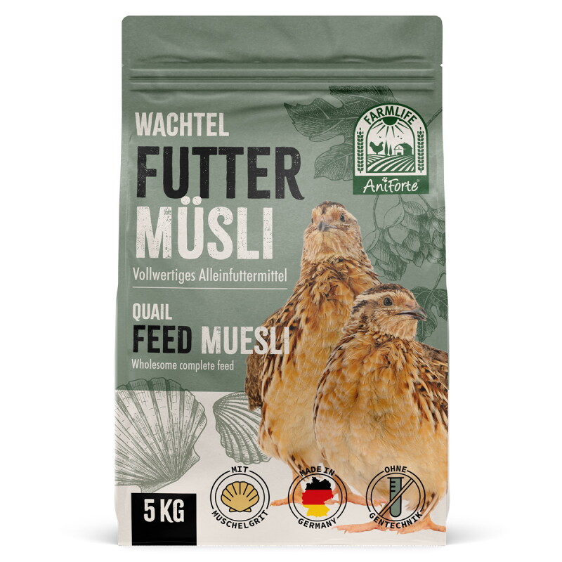 AniForte FarmLife Wachtel Futter Müsli 5 kg