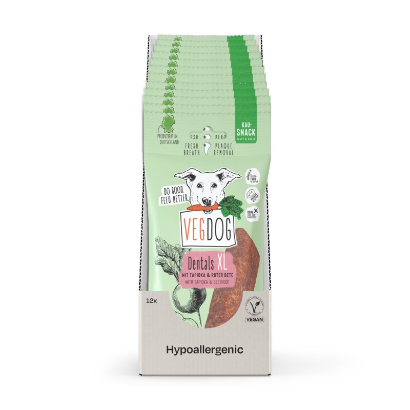 VEGDOG Kausnack Dentals XL 12x100g