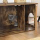 Katzenklo Schrank braun