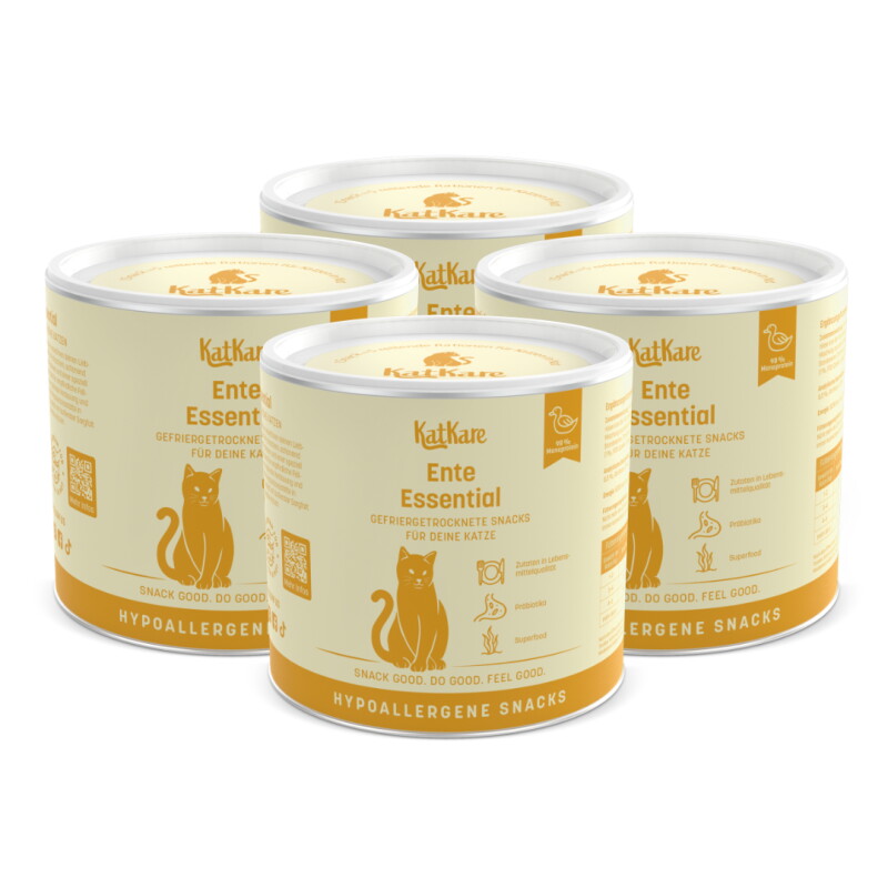 KatKare Hypoallergener Gefriergetrockneter Snack Ente Essential 4x70 g