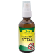 Braune Sprühflasche mit der Aufschrift "cdVet InsektoVet TOTAL" mit einer Grafik von Insekten und einem Verbotsschild, das ein Insektenschutzmittel für Haustiere anzeigt.