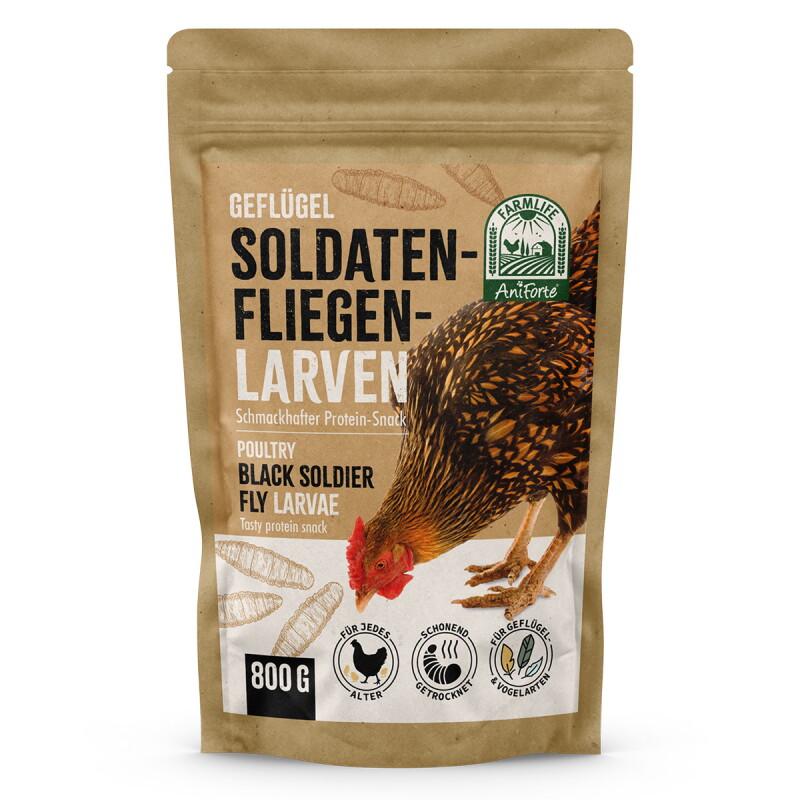 AniForte FarmLife Soldatenfliegenlarven 800g