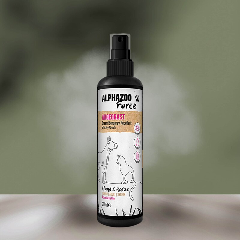 Alphazoo Abgegrast Grasmilben Spray Für Hunde & Katzen I Starkes Mittel Gegen Milben 200 Ml