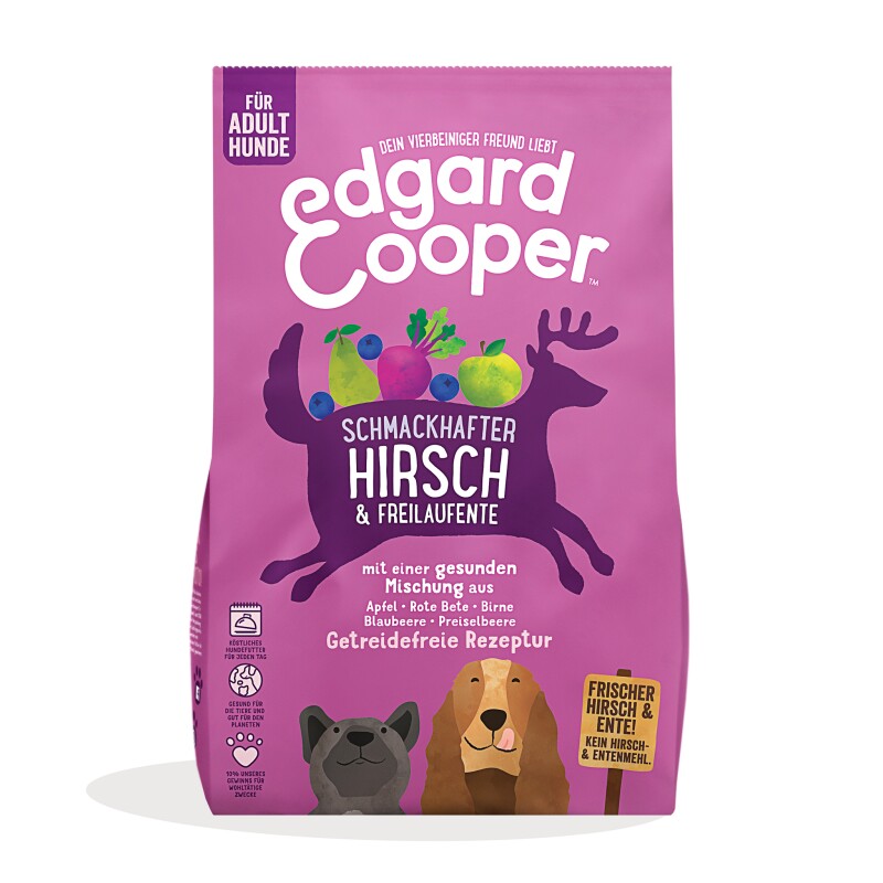 Edgard & Cooper Smakelijke hert en buiteneend Adult 7 kg