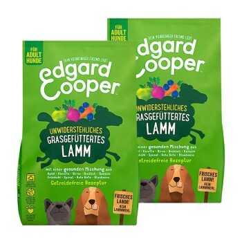 Edgard & Cooper Unwiderstehliches Grasgefüttertes Lamm Adult 2×12 kg