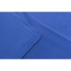 Nahaufnahme eines weichen, blauen Haustierdeckens mit glatten Kanten, die seine lebendige Farbe und Textur zeigt.