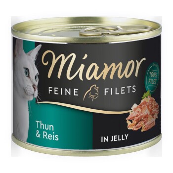 Feine Filets in Jelly Thunfisch & Reis 12x185 g