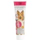 Tube of Take Care dental gel for dogs with prebiotics, protecting sensitive teeth, featuring a smiling dog image.
