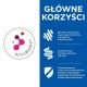 Logo ActivBiome+ z tekstem o prebiotycznym błonniku dla zdrowia jelit, roślinach dla kondycji jelit oraz przeciwutleniaczach dla wsparcia odporności.