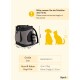 Haustier-Rucksack grau/ schwarz
