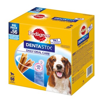 Zahnpflege Dentastix Multipack für mittelgroße Hunde 56 Stück