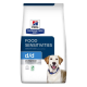 Tüte mit Hill's Prescription Diet d/d Futterempfindlichkeiten Hundefutter, mit einem lächelnden Labrador Retriever, mit dem Text 'Vom Tierarzt empfohlen'.