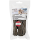 Friandises pour chiens dans un emballage transparent présentant un golden retriever, étiqueté "Hirschfleischstreifen 100 g," 100 % naturel, sans additifs.
